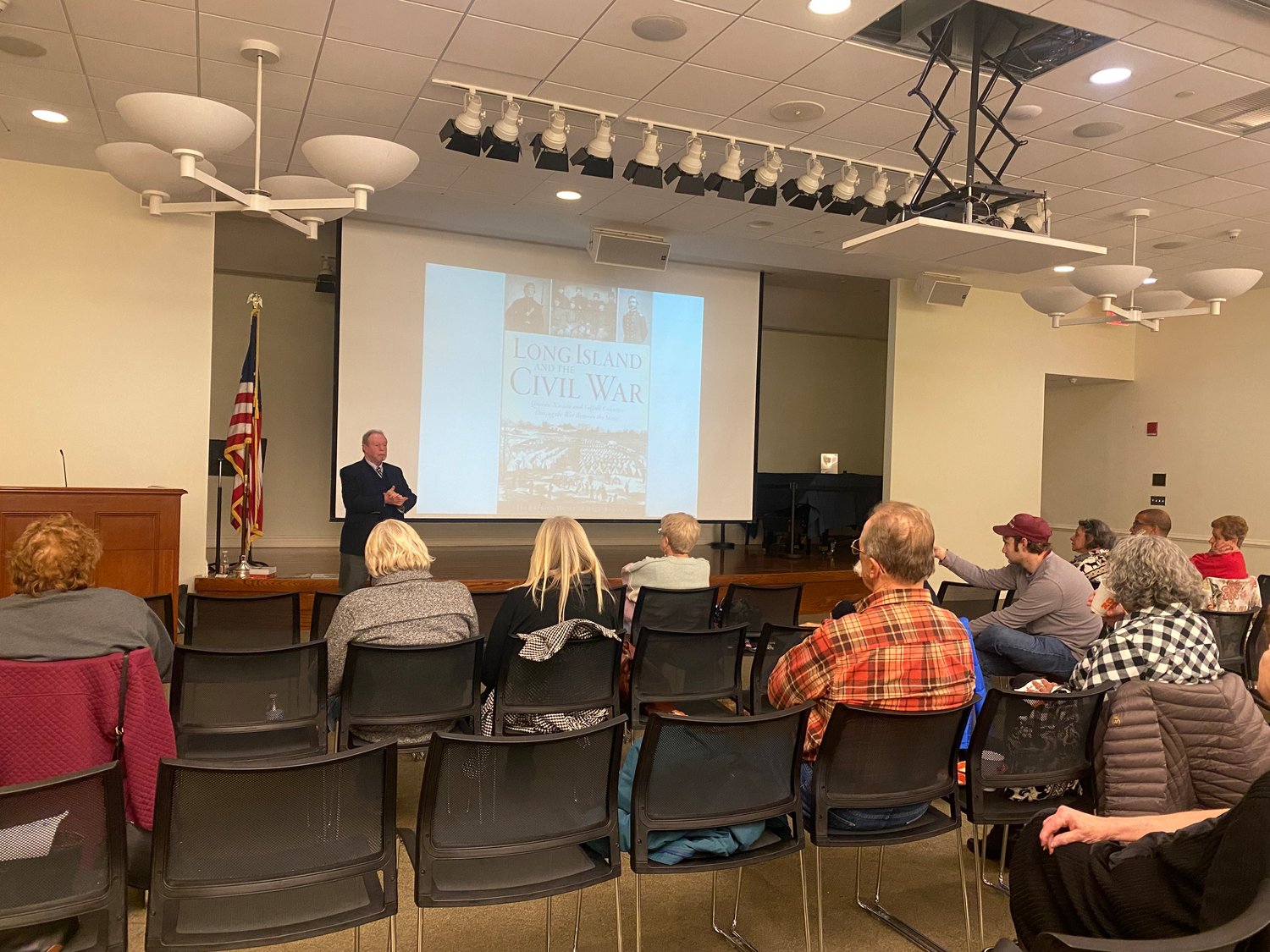 Harrison Hunt gave a stellar presentation to the Bay Shore Historical Society at the Bay Shore-Brightwaters Library.